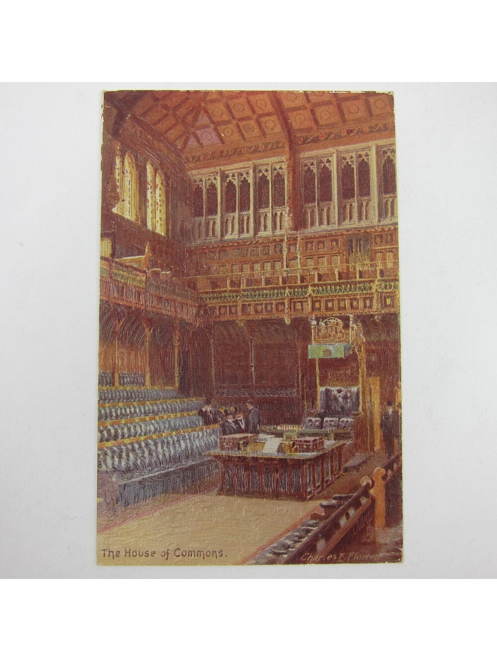 Postcard London England House of Commons Interior Tuck & Sons Oilette Antique